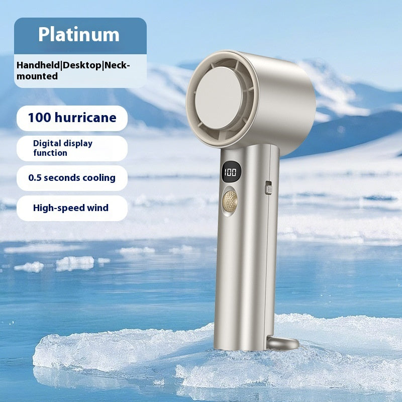 High-speed Ice Compress Handheld Portable Mini Rechargeable Fan
