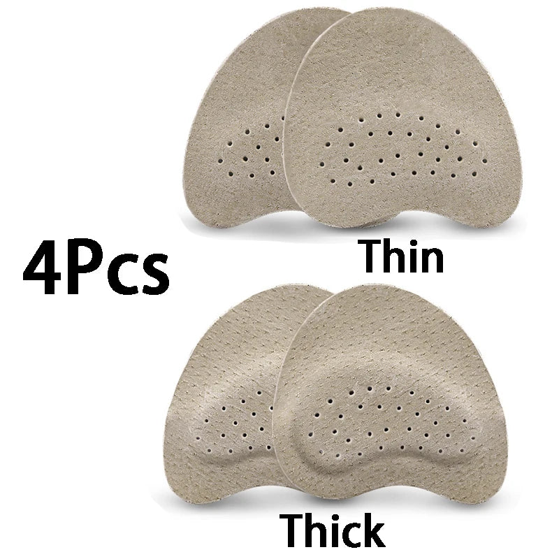 Sandals Anti-slip Stickers Leather Forefoot Pad Women High Heels Pain Relief Insert Insoles Toe Cushion Foot Care Shoes Pad