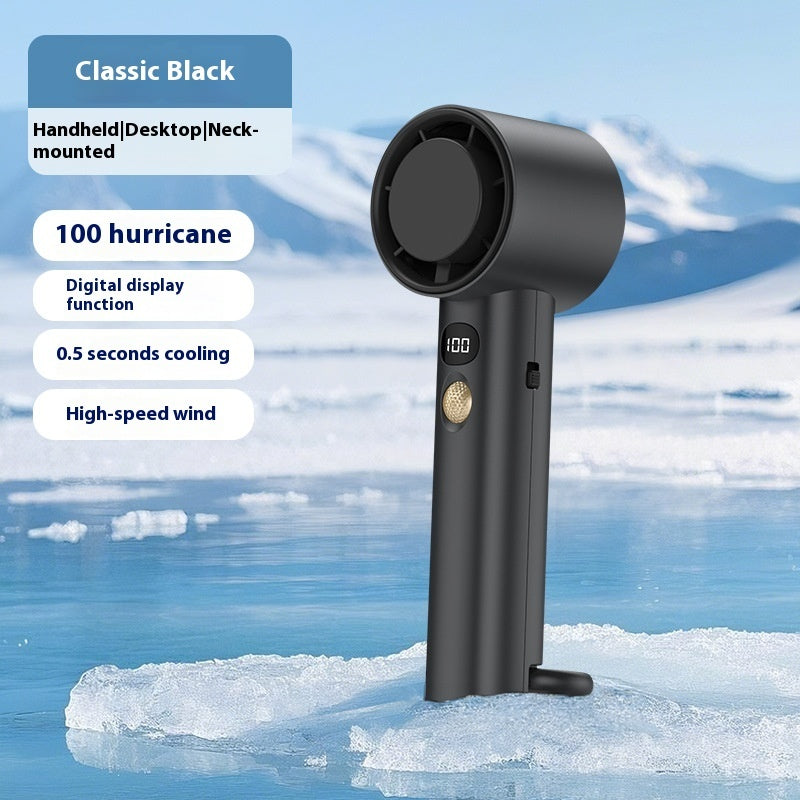High-speed Ice Compress Handheld Portable Mini Rechargeable Fan