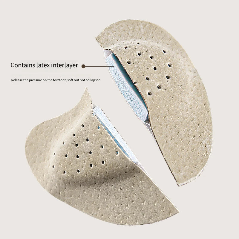 Sandals Anti-slip Stickers Leather Forefoot Pad Women High Heels Pain Relief Insert Insoles Toe Cushion Foot Care Shoes Pad