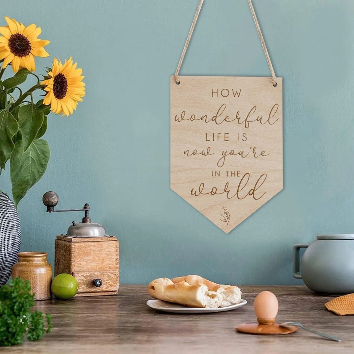 Heartwarming Wooden Plaque Inspirational Quotes, Rustic Home Decor Sign for Wall, Gift for Family
