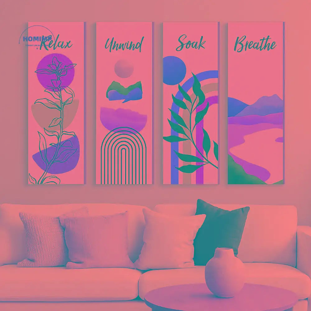 Inspirational Quotes Bohemian Abstract Hanging Sign Handmade Artistic Plant Leaf Pendant Wall-mounting Wooden Wall Hanging Plate